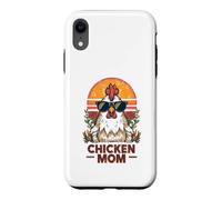 Carcasa para iPhone XR Funny Chicken Mom Backyard Hen Adict Farm Life
