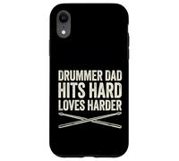 Carcasa para iPhone XR Funny Dad Vintage Papa Rock Metal Tambores Hits Music Gift