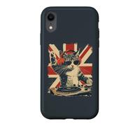 Carcasa para iPhone XR Funny DJ Cat Disco Sound Tech Headphone Music UK Flag