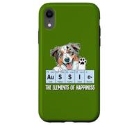 Carcasa para iPhone XR Funny Elements of Happiness Blue Merle Aussie Lover