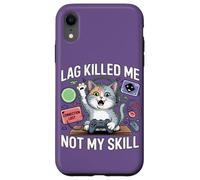 Carcasa para iPhone XR Funny Gaming Cat Blaming Lag Lindo Felino Controller Design