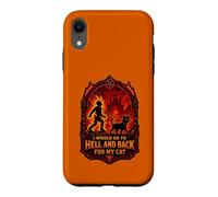 Carcasa para iPhone XR Funny Halloween I'D IR AL Infierno Y Volver para MI Gato