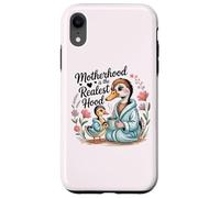 Carcasa para iPhone XR Funny Motherhood Is The Realest Hood Día de la Madre Goose Mom