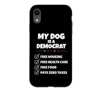 Carcasa para iPhone XR Funny My Dog is A Democrat Free Housing Humor Men Women