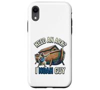 Carcasa para iPhone XR Funny Noah Ark Guy Christian Bible Juego de Palabras Humor Domingo Iglesia