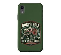 Carcasa para iPhone XR Funny North Pole Off-Road Club Sleigh Rig División Navidad