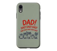 Carcasa para iPhone XR Funny Raccoon Dad Yelling Raccoons Father's Day