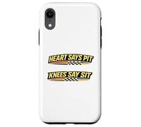 Carcasa para iPhone XR Funny Racing Humor Heart Dice Pit Knees Say Sit Race Broma
