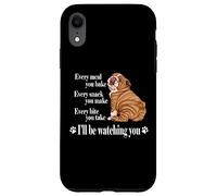 Carcasa para iPhone XR Funny Retro Vintage Snack Make Meal Bake English Bulldog