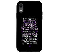 Carcasa para iPhone XR Funny Saying - I Wanted To Go Jogging But Proverbs 28:1