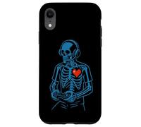 Carcasa para iPhone XR Funny Skeleton Gamer Pixel Heart Retro Consola Gaming Humor