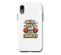 Carcasa para iPhone XR Funny Will Lift For Snacks Sarcástico Fitness Entrenamiento Citas