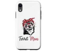 Carcasa para iPhone XR Funny Womens Girls Glasses Bandana Mom Ferret Lover
