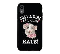 Carcasa para iPhone XR Funny Womens Kids Just A Girl Who Loves Dumbo Ear Rats Lover