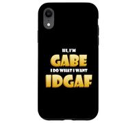 Carcasa para iPhone XR Gabe Costume Idgaf Funny Meme Halloween Costume For Gabes