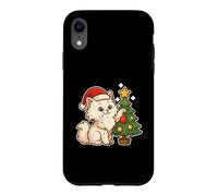 Carcasa para iPhone XR Gato Blanco Decora el árbol