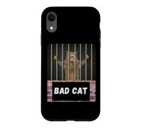 Carcasa para iPhone XR Gato Malo Gato detrás de Las rejas Divertida Cita sarcástica Diciendo fo