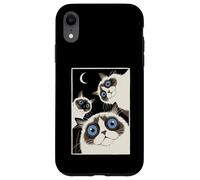Carcasa para iPhone XR Gatos Ragdoll Trio Ojos Azules para Cat Mom o Dad