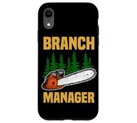 Carcasa para iPhone XR Gerente de sucursal Forestal leñador Motosierra Cortar Madera