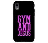 Carcasa para iPhone XR Gimnasio y Jesús Entrenador Cristiano Grace God Atleta Levantamiento