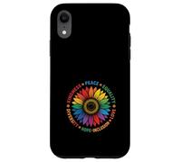 Carcasa para iPhone XR Girasol Arcoíris Paz Igualdad Diversidad Amor