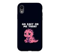 Carcasa para iPhone XR Go Easy On Me Today Lindo Dinosaurio Divertido Apoyo Emocional