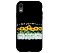 Carcasa para iPhone XR God Says You Are Girasol Mason Jar Christian Religious