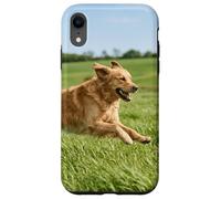 Carcasa para iPhone XR Golden Retriever Perro Corriendo Campo Abierto Soleado Escena Al