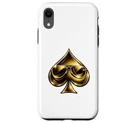Carcasa para iPhone XR Golden Spade Sunglasses Poker Casino Lucky Symbol
