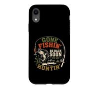 Carcasa para iPhone XR Gone Fishing Be Back To Go Hunting Diseño Vintage