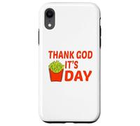 Carcasa para iPhone XR Gracias a Dios Sus Papas Fritas Divertido TGIF Amante Comida Humor Diseño