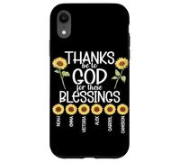 Carcasa para iPhone XR Gracias Sea A Dios por Estas Bendiciones Girasol Cristiano