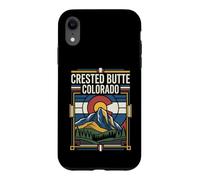 Carcasa para iPhone XR Gráfico de Viaje de montaña con la Bandera de Colorado de Crested Butte