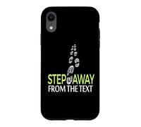 Carcasa para iPhone XR Gráfico Divertido de Huellas Caminando alejarse del Texto