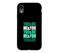 Carcasa para iPhone XR Gráfico Verde Azulado Claro Aqua Color You&Me&You&Me Teal Aqua