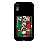 Carcasa para iPhone XR Gran Paradiso National Park Italia Bandera Vintage Travel