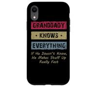 Carcasa para iPhone XR Granddaddy Knows Everything Humor Saying Retro Grandpa