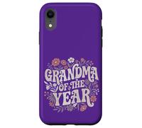 Carcasa para iPhone XR Grandma of The Year Retro Floral Cute Grandmother Vintage