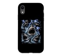 Carcasa para iPhone XR Great White Shark Storm Funny Ocean Animal Marine Graphic