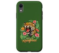 Carcasa para iPhone XR Guardar la Fauna Tropical del Jaguar rugiente de la Selva Tropical