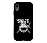 Carcasa para iPhone XR Guess What Week It Is Vintage Shark Lover Shark Meme