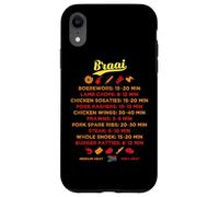 Carcasa para iPhone XR Guía sudafricana Braai BBQ Grilling Times Boerewors Steak