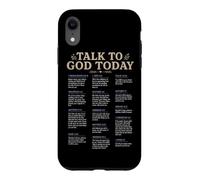 Carcasa para iPhone XR Habla con Dios Hoy Cristiano Fe Oración Escritura Biblia