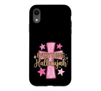 Carcasa para iPhone XR Hallelujah Christian Girls Pink Cross Preppy Doodles Stars
