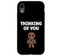 Carcasa para iPhone XR Halloween Horror Funny Quote Thinking of You Voodoo Doll