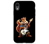 Carcasa para iPhone XR Happy Squirrel Rock Star Guitarra Eléctrica Diseño Músico