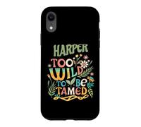 Carcasa para iPhone XR Harper Name Cute Retro Girls Wildflower Harper Name