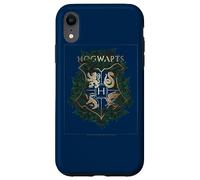 Carcasa para iPhone XR Harry Potter Hogwarts Green and Gold Floral Crest