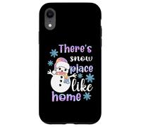 Carcasa para iPhone XR Hay un Lugar de Nieve como el hogar Muñeco de Nieve Pastel Vacaciones