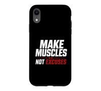 Carcasa para iPhone XR Haz Que los músculos no Sean Excusas Gimnasio Entrenamiento Fitness